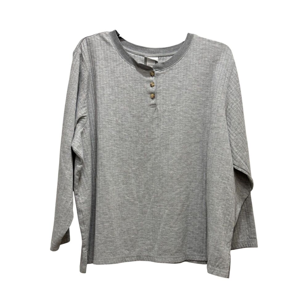 Fashion Bug Womens Plus Size Gray Long Sleeve Blouse Size 30/32W